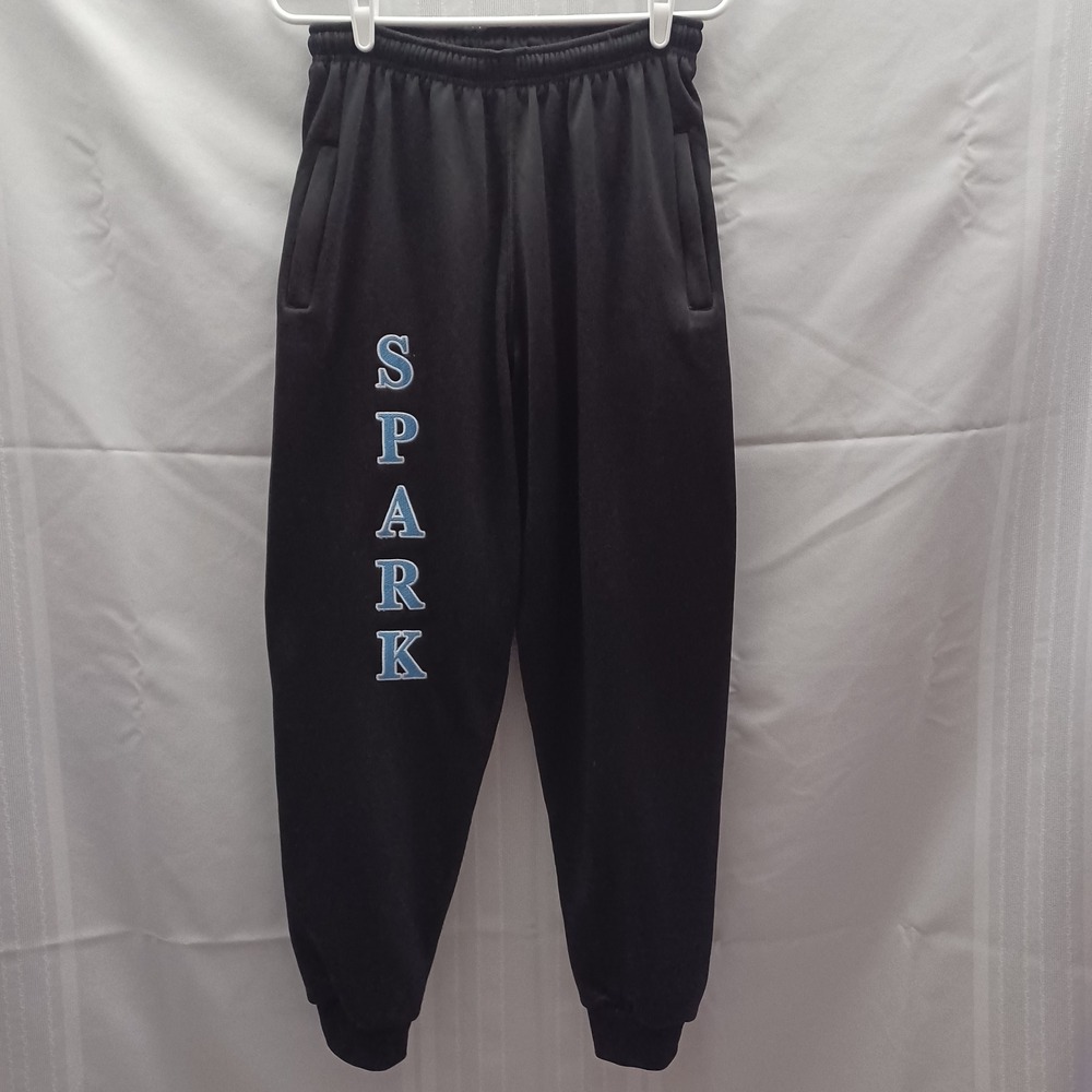 Spark Sweatpants Mens L Black Spark Graphic Fleece Lined Joggers Athletic Pants